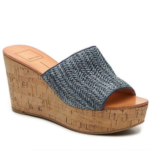 Dolce Vita Shoes - Dolce Vita Blue Birdie Wedge Size 8.5 NWT